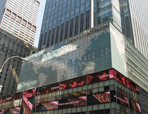 Lehman Brothers Hauptsitz am Times Square in New York vor der Pleite 2008