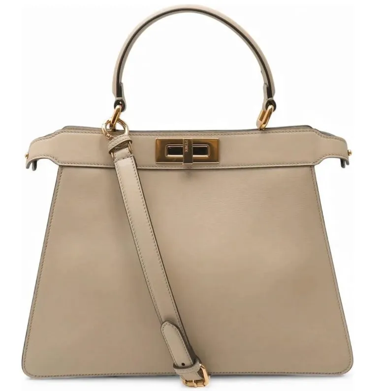 FENDI PEEKABOO MEDIUM 8BN290 BEIGE LEDER SCHU beige