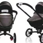 Aston Martin Silver Cross Surf Kinderwagen in zwei Ansichten – Sitz- und Liegeposition