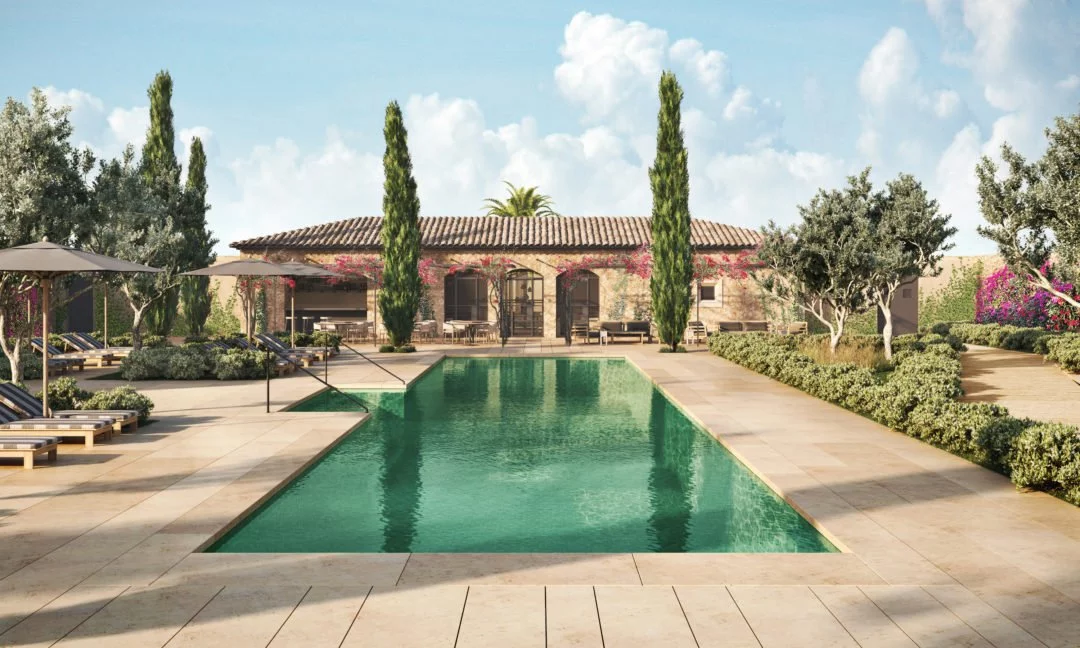 Pool rendering 1080x648 - Boutique-Hotel Can Ferrereta - Luxus im Südosten von Mallorca