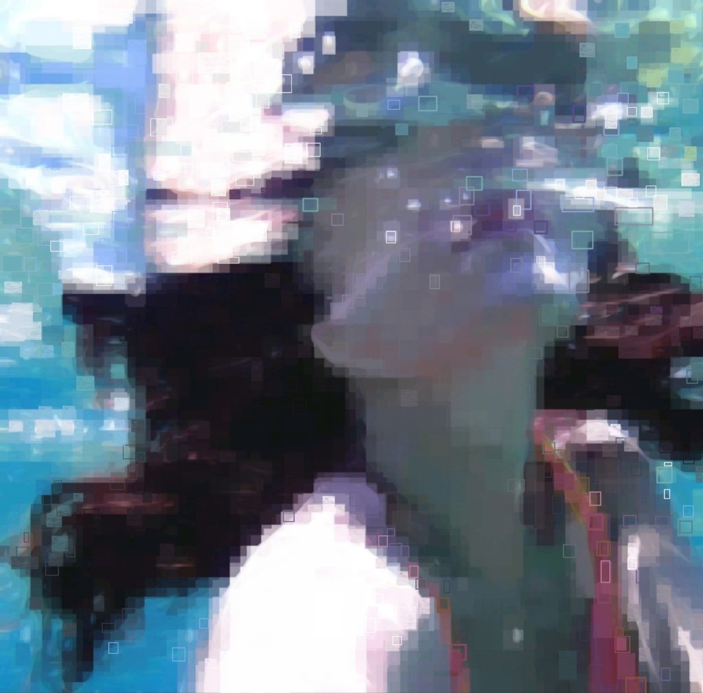 Ausstellung im Bauhausdenkmal Hallenbad Ost in Kassel: Cornè Theron Digital Portrait 3