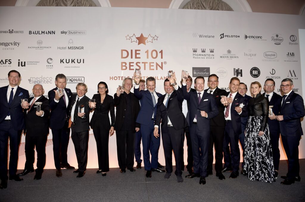 Alle Gewinner Verleihung „Die 101 besten Hotels Deutschlands“ im Wildbad Kreuth (Spa & Resort Bachmair Weissach) in Wildbad Kreuth am 19.11.2023 AGENCY PEOPLE IMAGE (c) Michael Tinnefeld