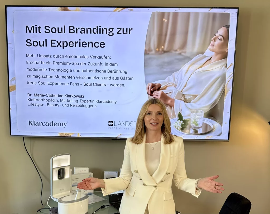 Landsberg First Class Aesthetic, Dr. Marie-Catherine Klarkowski, Speakerin Landsberg First Class Aesthetic Academy, Medical Soulbranding, Mit Soul Branding zu Soul Experience