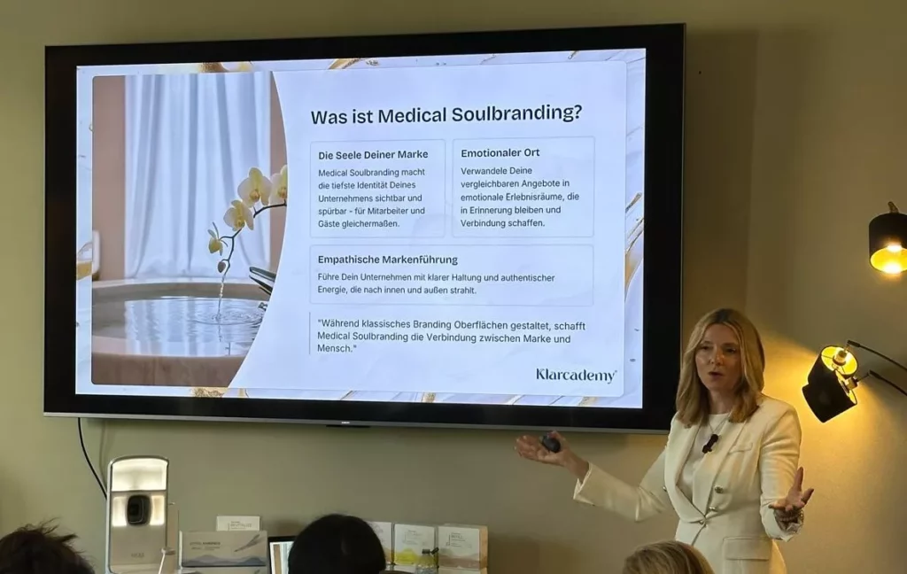 Landsberg First Class Aesthetic, Dr. Marie-Catherine Klarkowski, Speakerin Landsberg First Class Aesthetic Academy, Medical Soulbranding, Mit Soul Branding zu Soul Experience