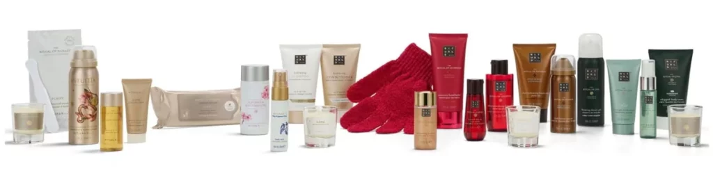Rituals Adventskalender 2025 mit 24 Produkten aus Körperpflege, Duftkerzen und Wellness-Accessoires für tägliche Spa-Momente
