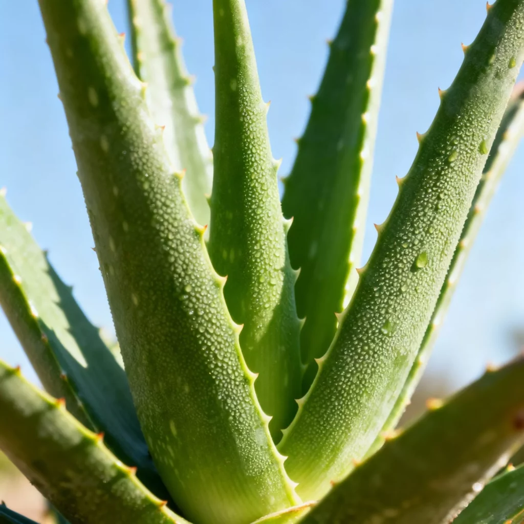 Aloe Vera Pflanze mit frischen grünen Blättern – natürliche Quelle für Gel und Hautpflege.