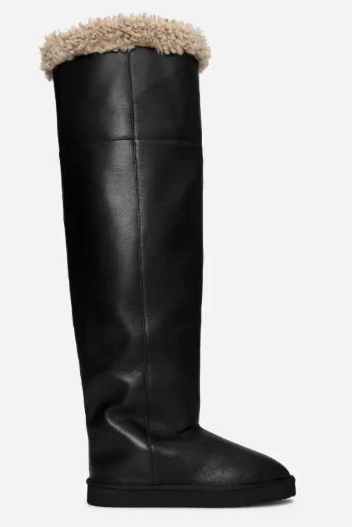 ARKET Overknee-Stiefel aus Leder