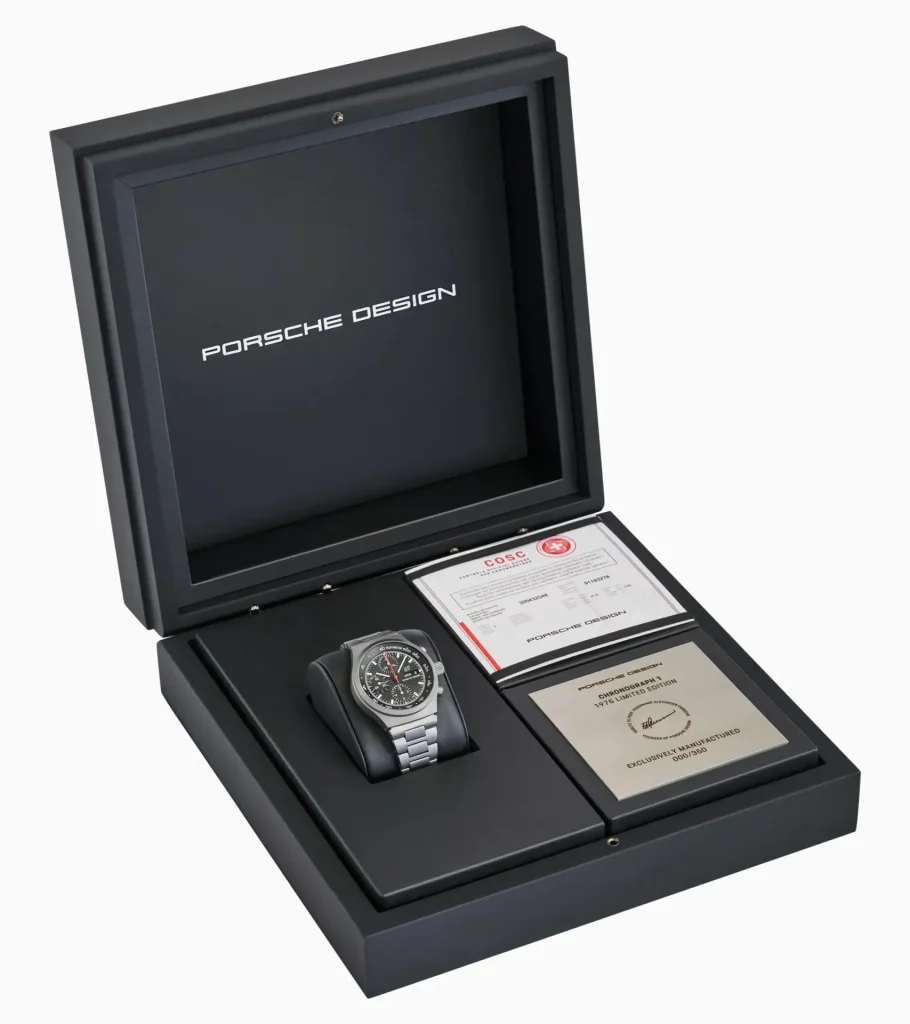 Porsche Design Chronograph 1 – 1975 Limited Edition in Präsentationsbox mit Zertifikaten