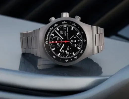Porsche Design Chronograph 1 – 1975 Limited Edition aus Titan mit schwarzem Zifferblatt