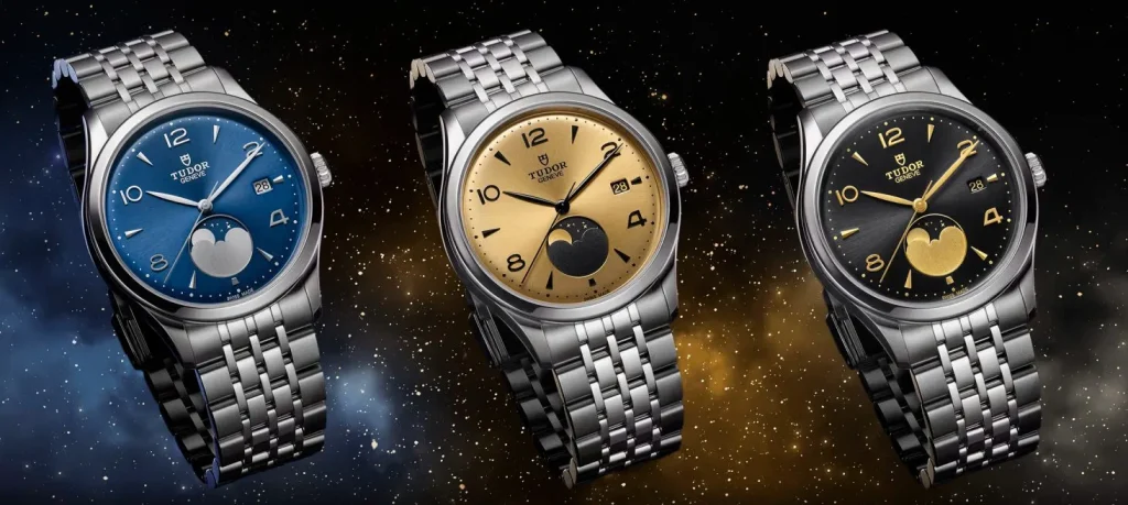 Tudor 1926 Luna mit Mondphase in drei Varianten als elegante Ergänzung einer Uhrensammlung