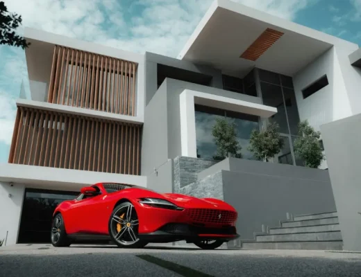 Luxusträume: Uhr, Auto, Haus