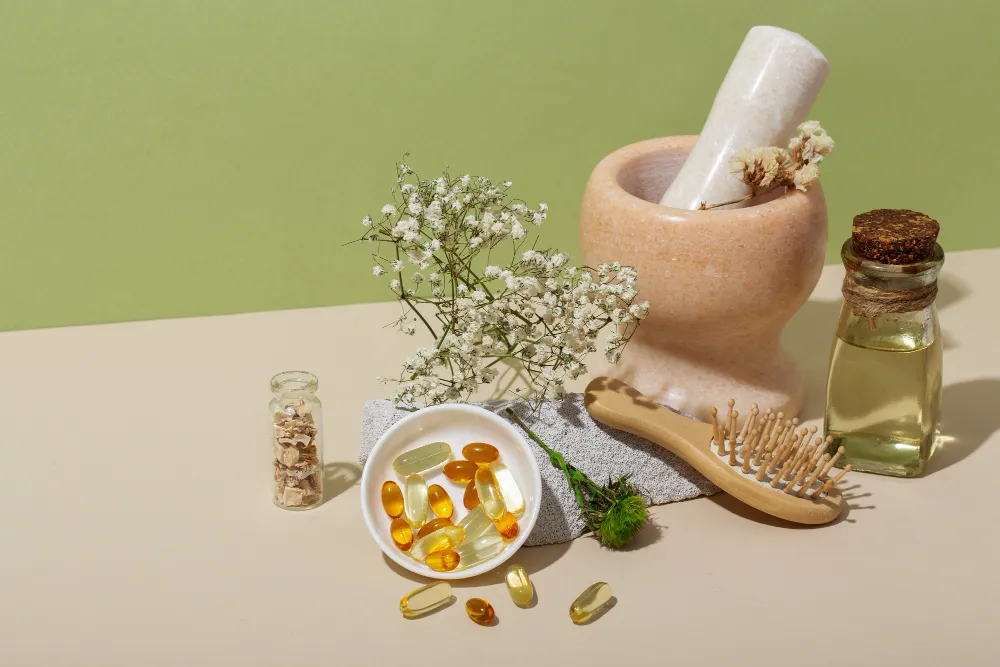 Nat&uuml;rliche Rohstoffe, pflanzliche &Ouml;le und Nahrungserg&auml;nzung als Sinnbild f&uuml;r den Qualit&auml;tsanspruch von Sunday Natural