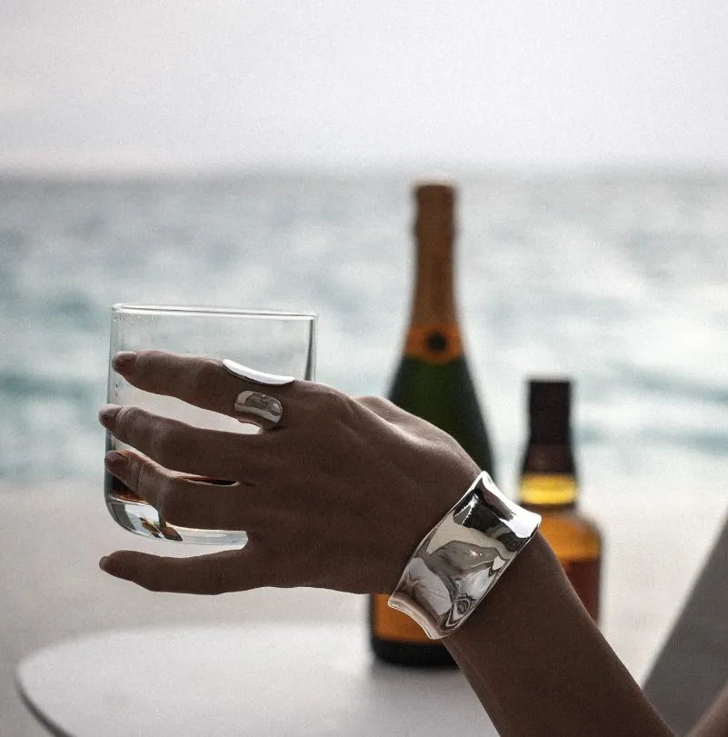 LYRIC'S JEWELRY AMANDA Breiter Cuff aus 925 Silber