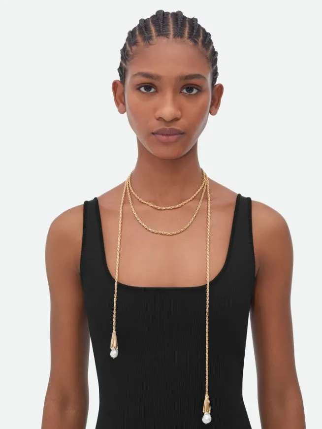 Bottega Veneta Knot Halskette mit verschiebbarem Verschluss