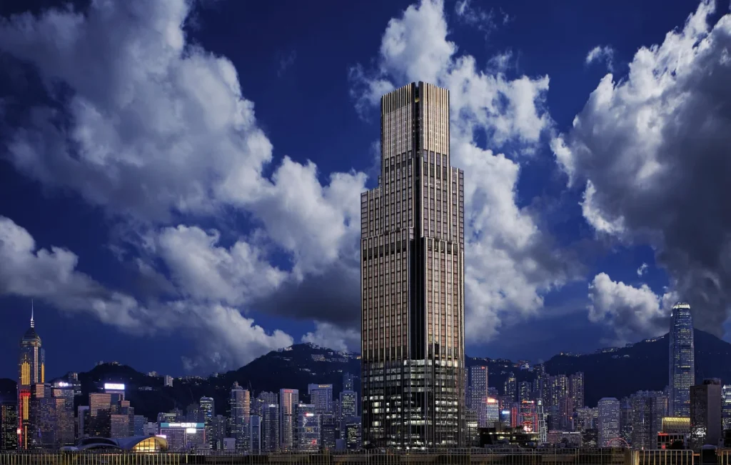 Rosewood Hong Kong vor der Skyline von Hongkong, bestes Hotel der Welt 2026