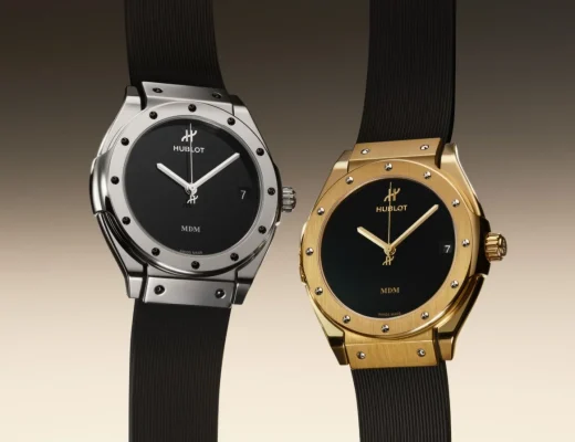 Hublot Classic Fusion Tributo 2026 in Weißgold und Gelbgold mit schwarzen Zifferblättern und Kautschukarmbändern